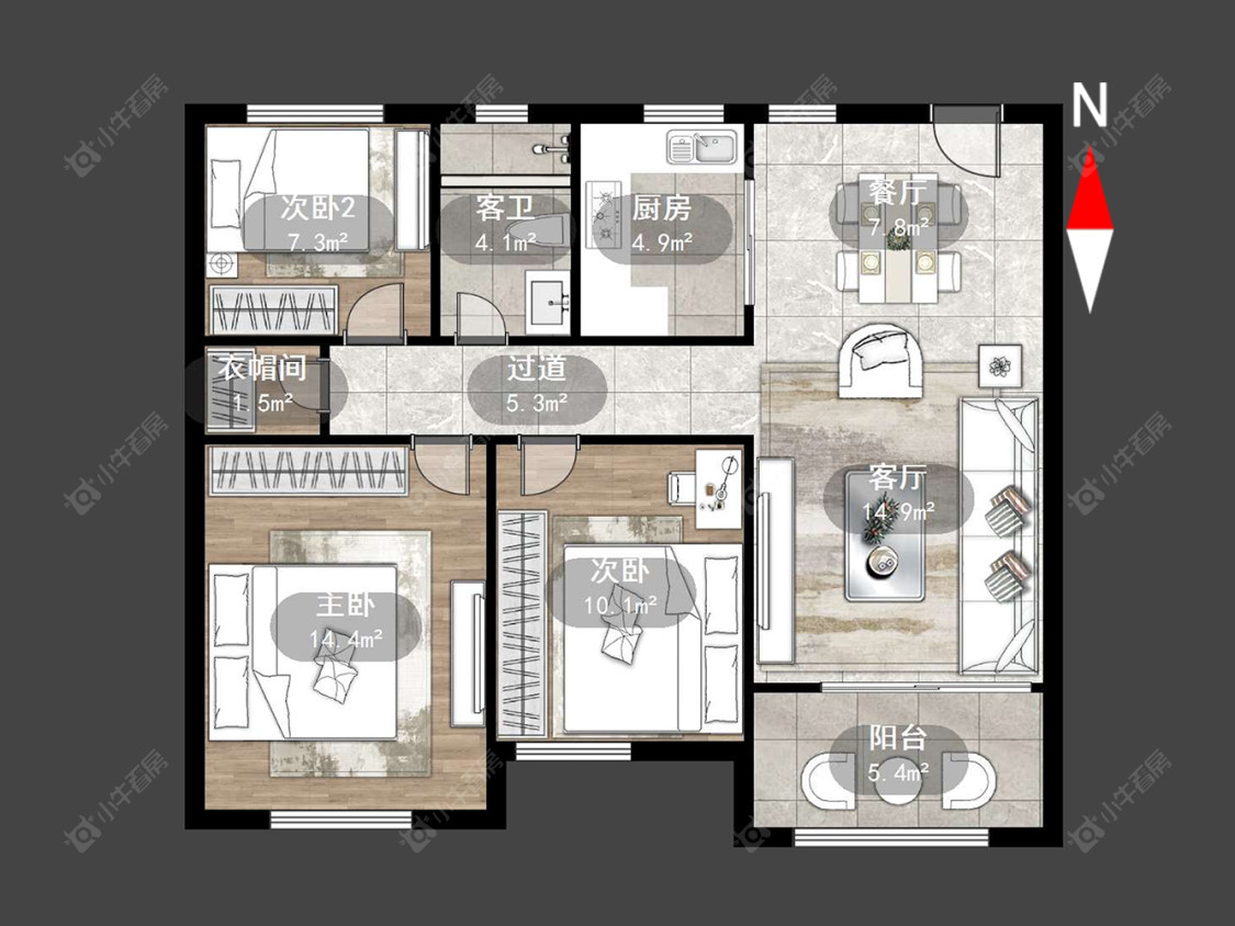 常州港龙新港城在售二手房源户型图_小牛看房