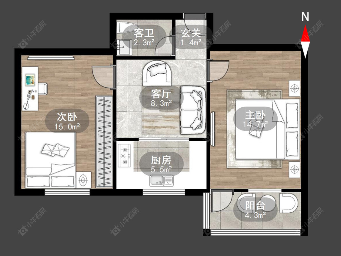 常州工房南区在售二手房源户型图_小牛看房