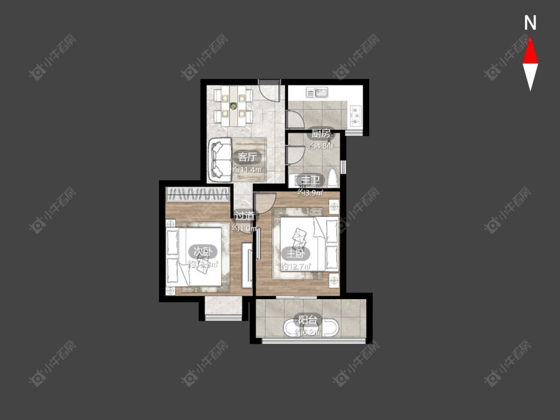 常州枫林雅都在售二手房源户型图_小牛看房
