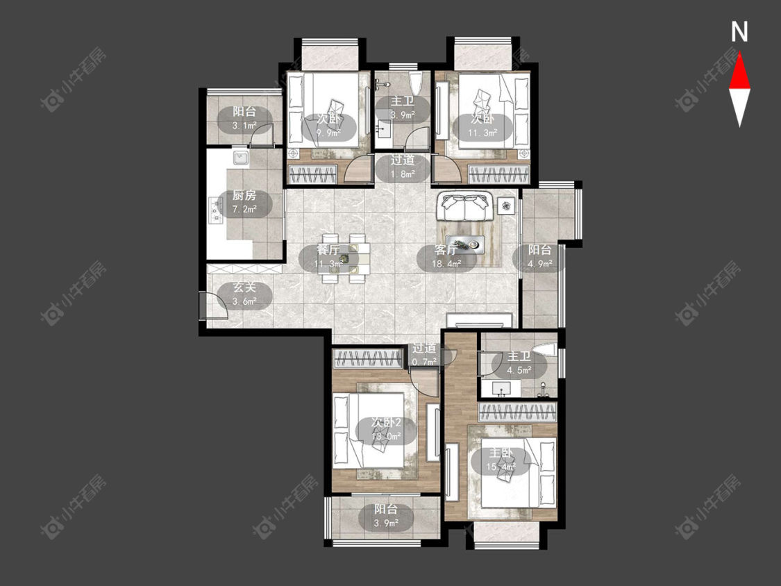 宝龙国际花园二期房源户型图 常州宝龙国际花园二期在售二手房源户型图_小牛看房