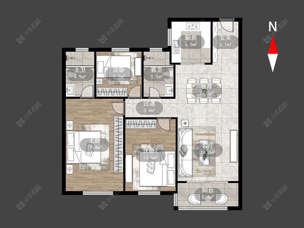 常州香聚雅苑东区在售二手房源户型图_小牛看房