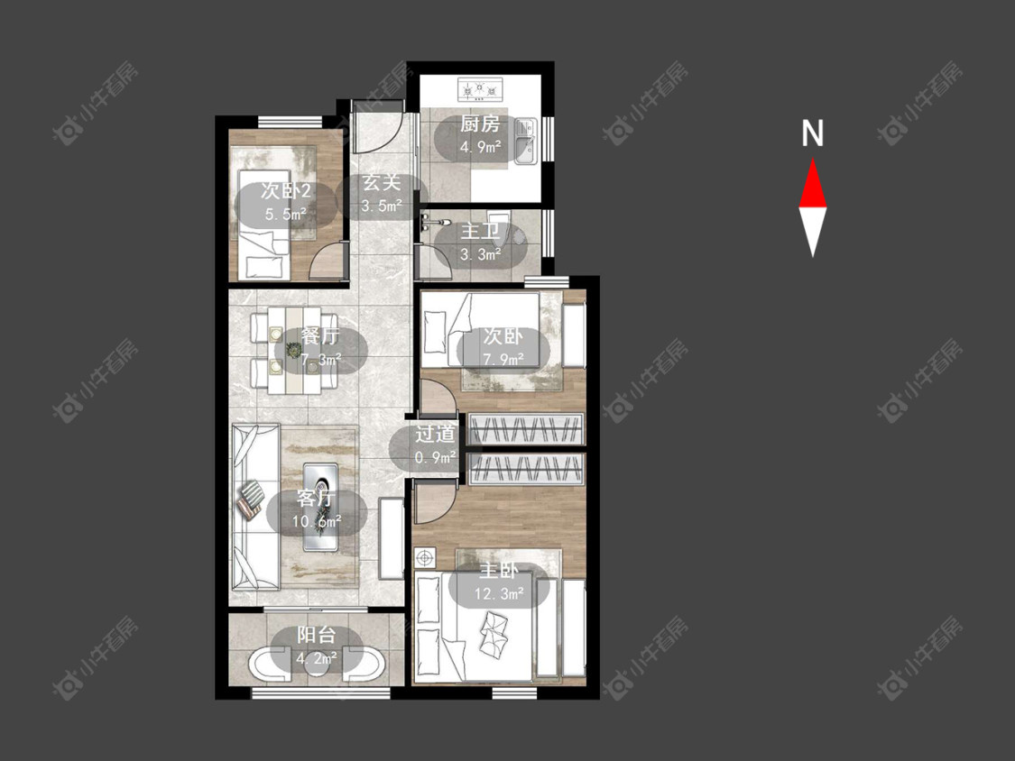 新城悠活城房源户型图 常州新城悠活城在售二手房源户型图_小牛看房