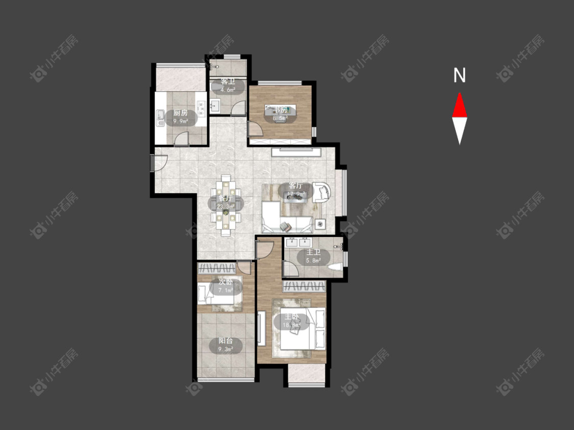 常州九龙仓繁华里在售二手房源户型图_小牛看房