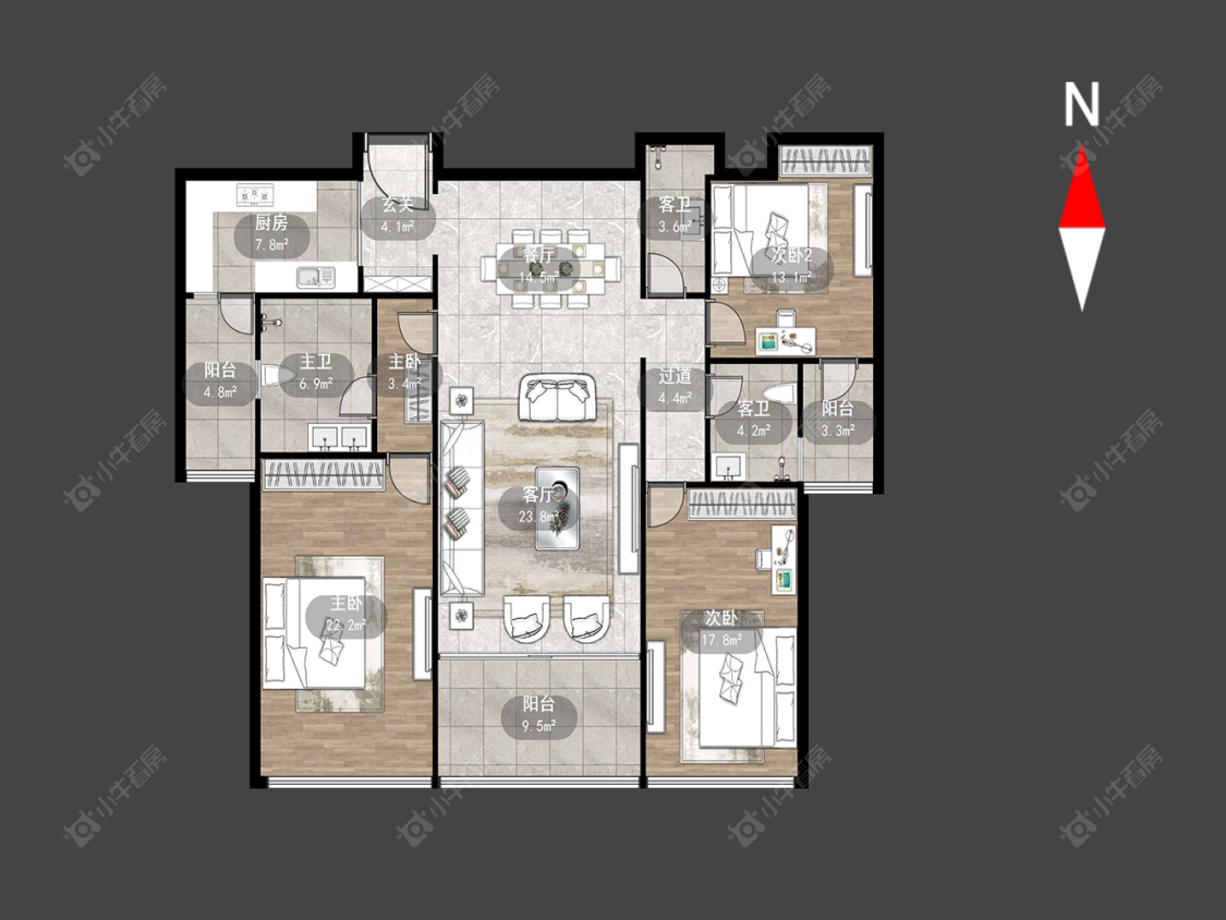 常州雅居乐星河湾在售二手房源户型图_小牛看房