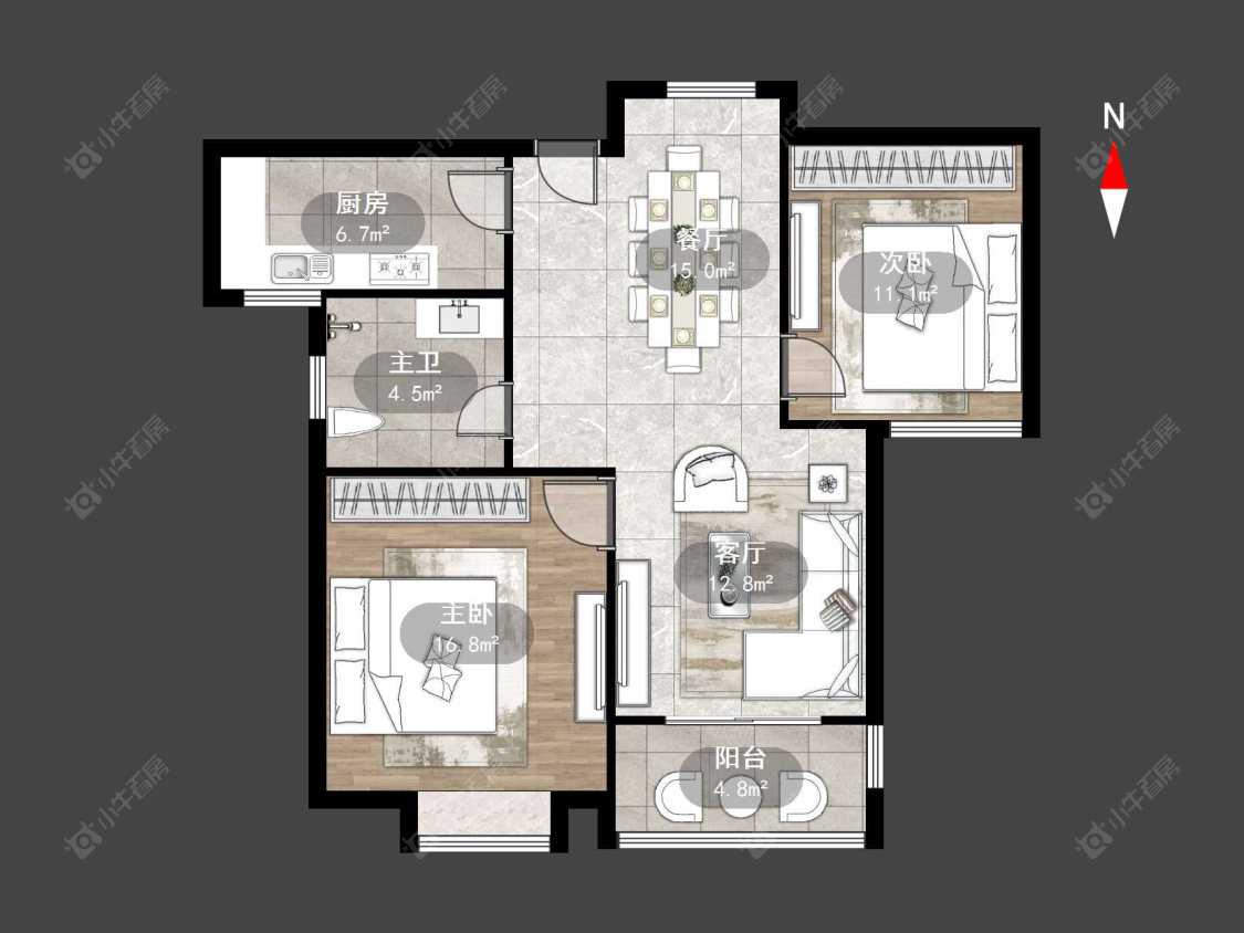 常州金玉华府在售二手房源户型图_小牛看房