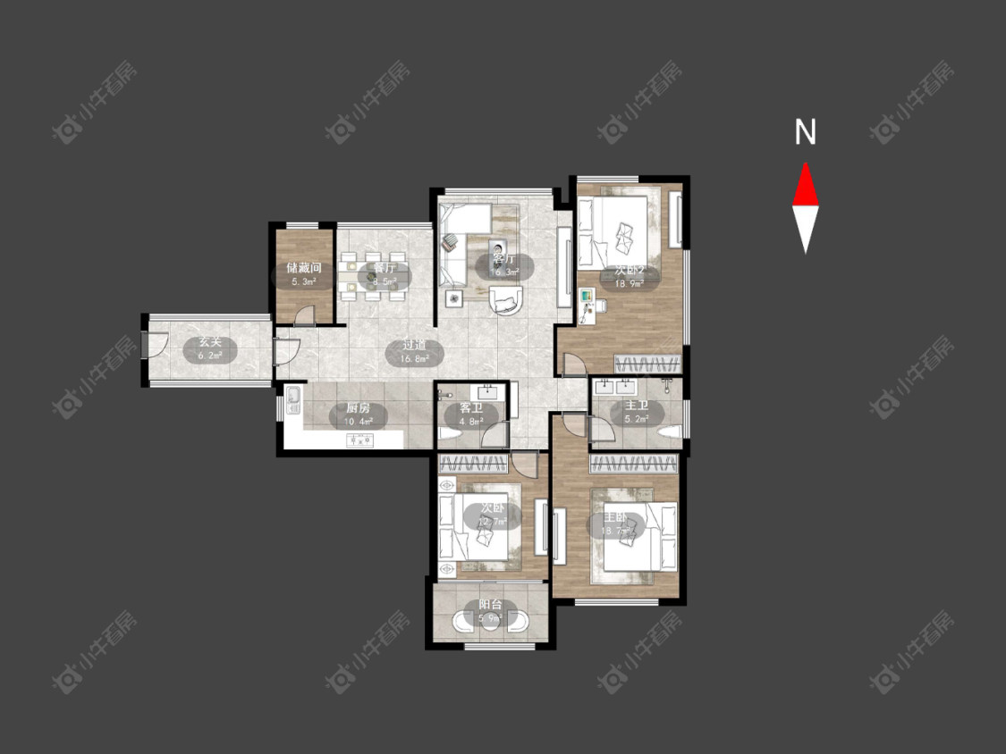 常州御庭园在售二手房源户型图_小牛看房