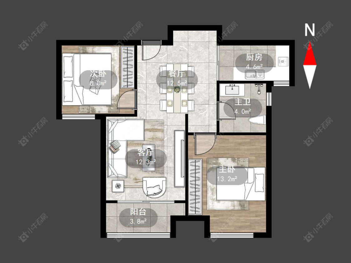 常州新城域三期在售二手房源户型图_小牛看房
