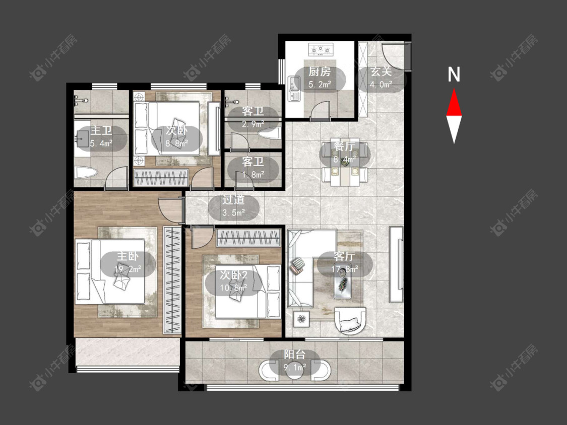 常州碧桂园金科光明府在售二手房源户型图_小牛看房