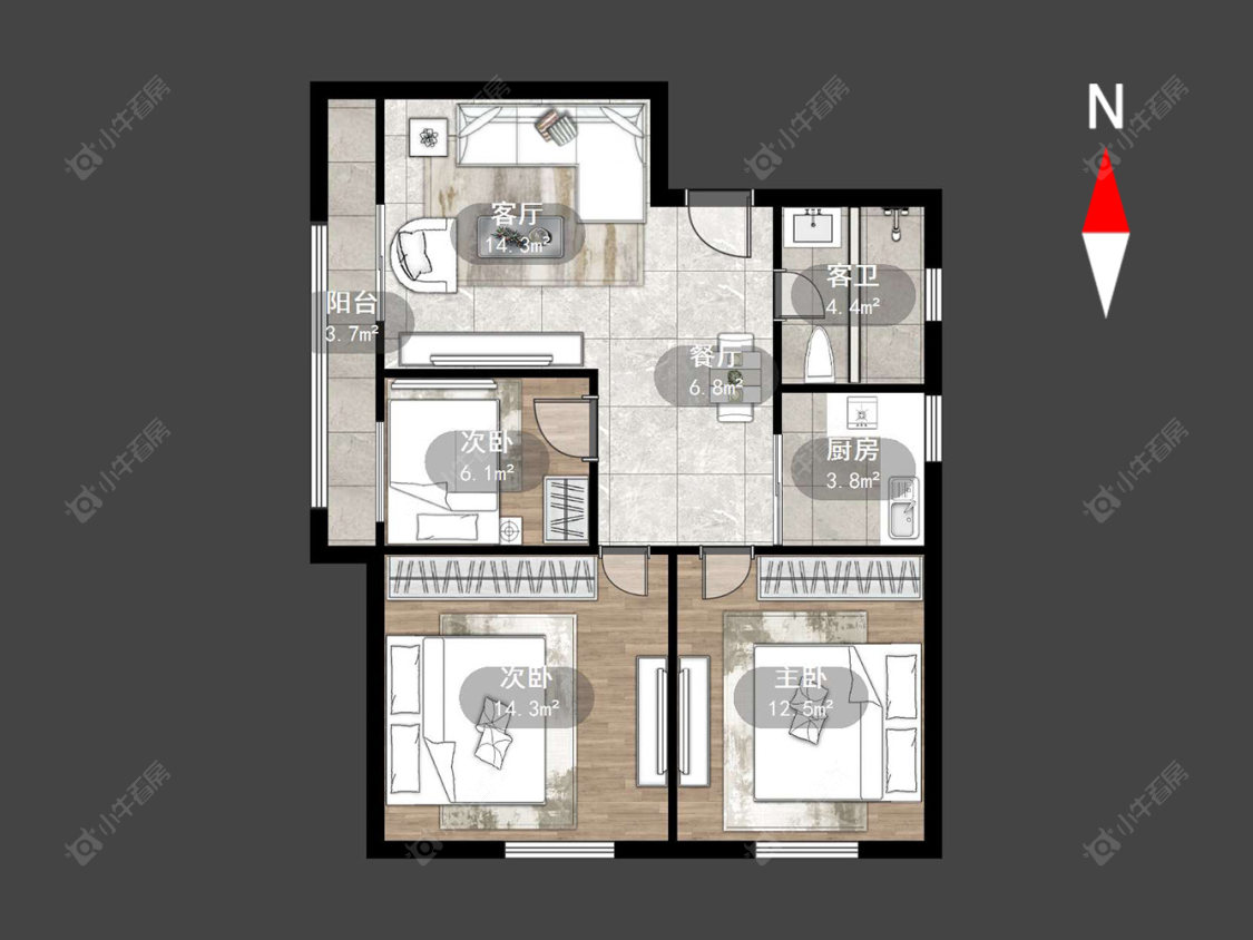 常州天禄商务广场在售二手房源户型图_小牛看房