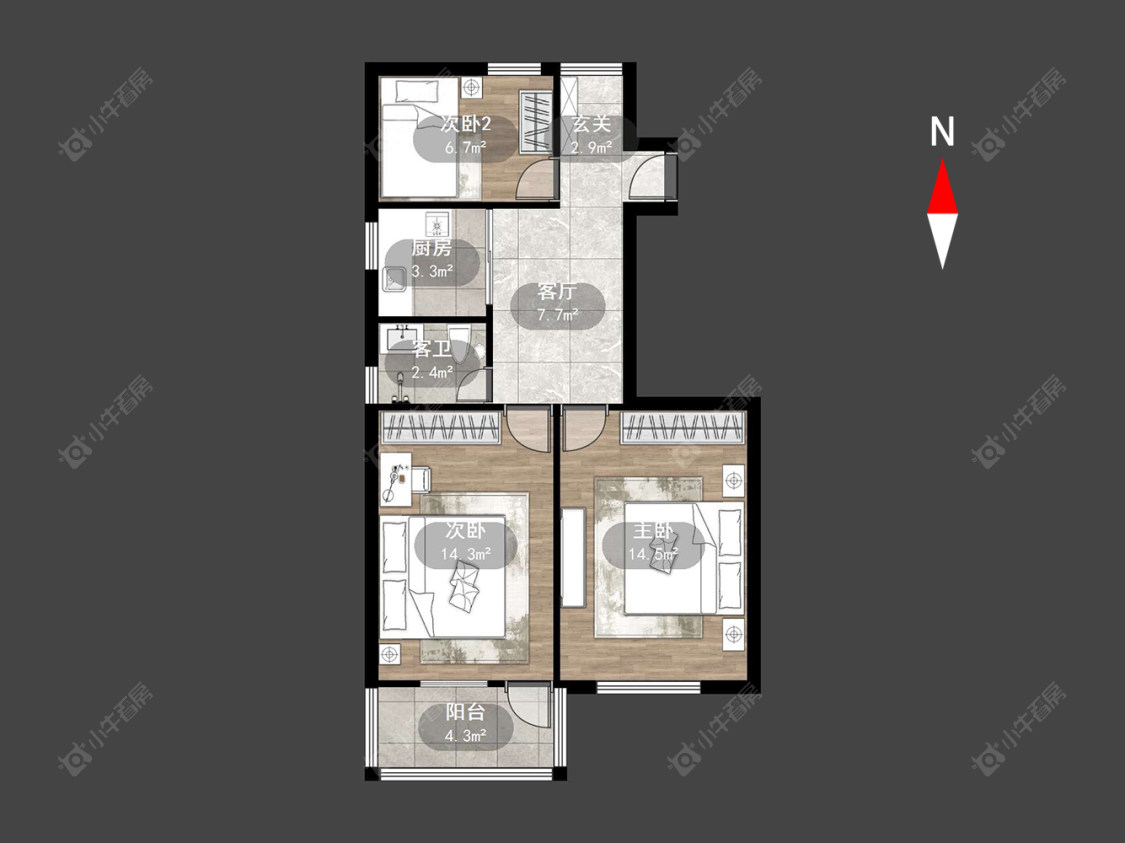 常州桃园路在售二手房房源户型图_小牛看房
