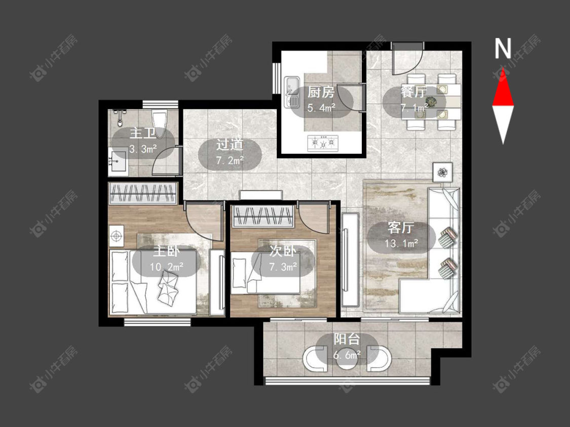 常州观湖名轩在售二手房源户型图_小牛看房