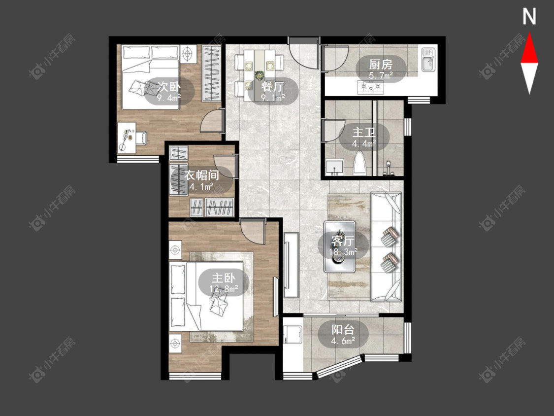 璞丽湾花园房源户型图 常州璞丽湾花园在售二手房源户型图_小牛看房