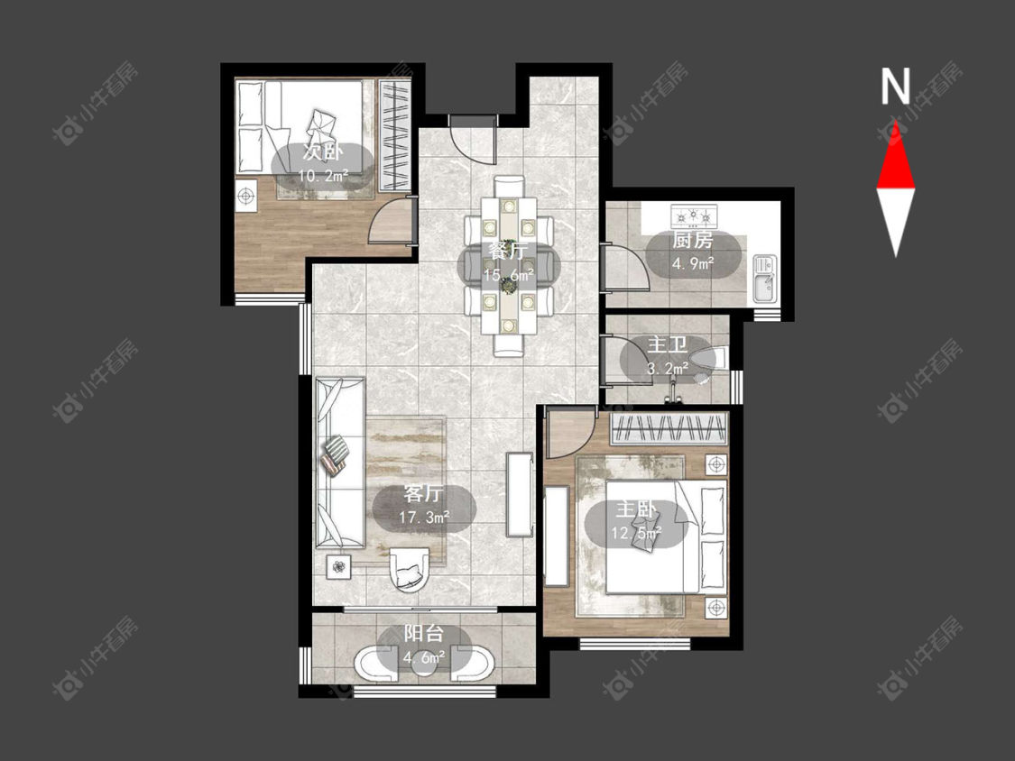 龙德花园房源户型图 常州龙德花园在售二手房源户型图_小牛看房