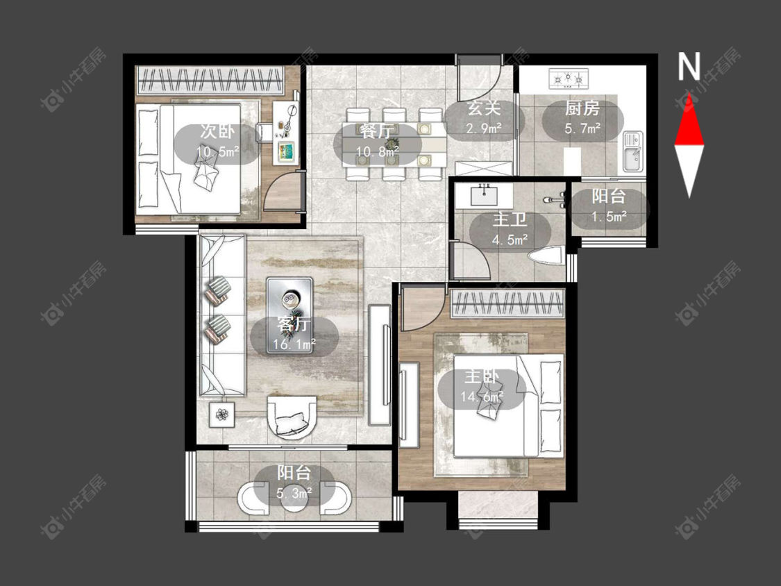 常州中天名园在售二手房源户型图_小牛看房