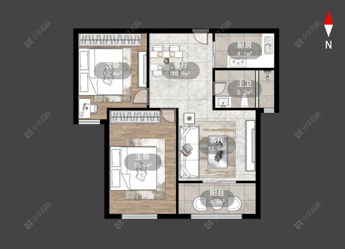 常州月馨苑在售二手房源户型图_小牛看房