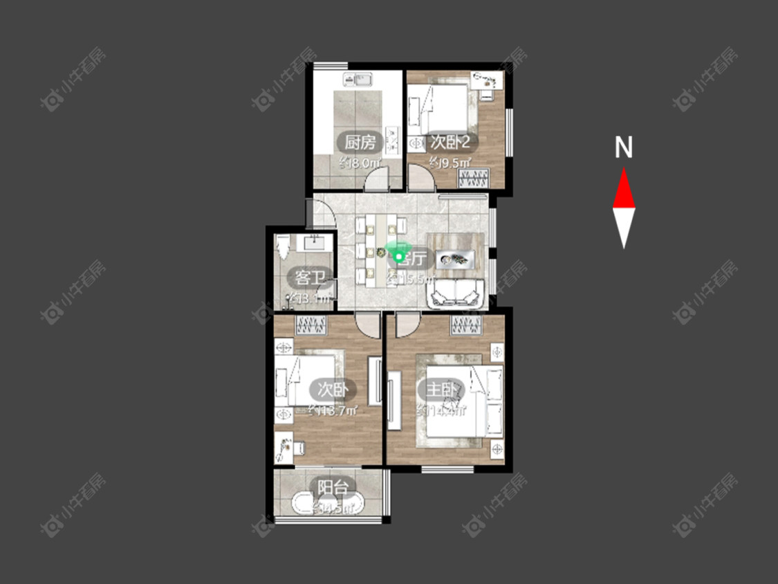 常州北太平桥在售二手房源户型图_小牛看房
