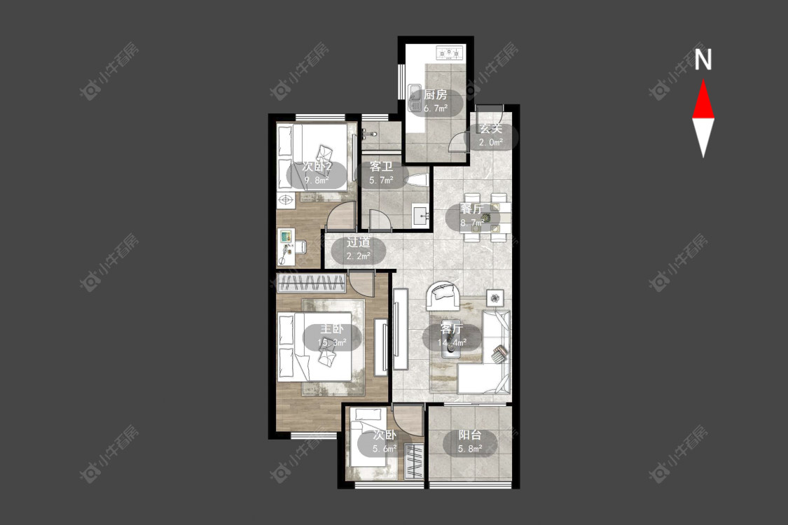 常州常发御龙山花园在售二手房源户型图_小牛看房