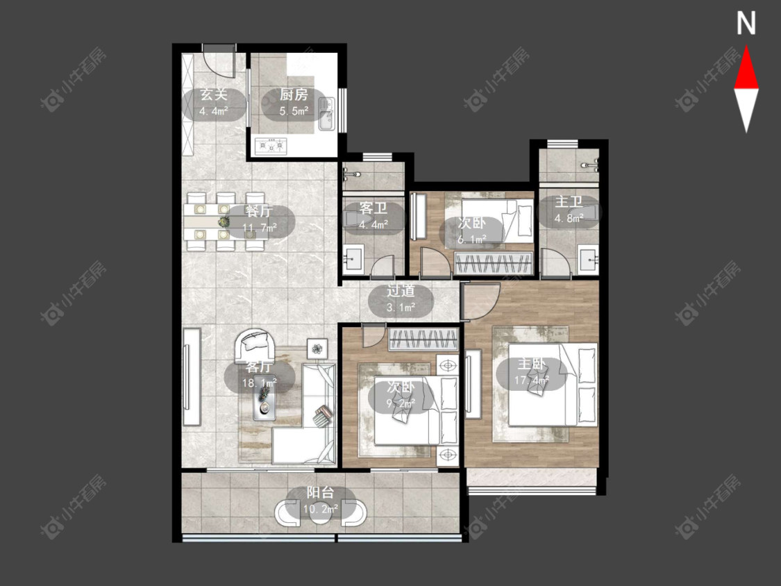 常州碧桂园名门1923在售二手房源户型图_小牛看房