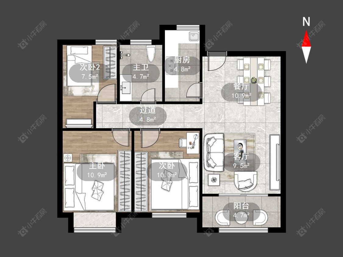 尚德花园房源户型图 常州尚德花园在售二手房源户型图_小牛看房