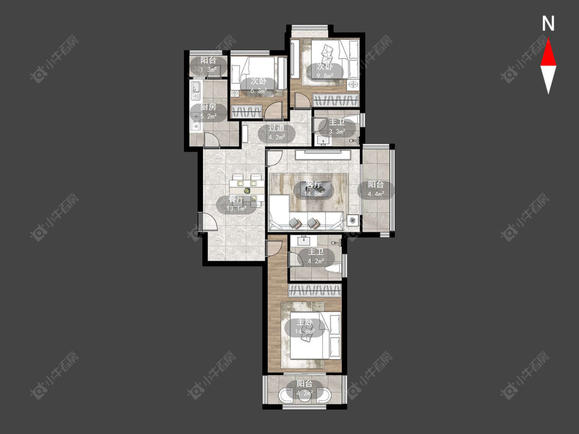 常州景瑞英郡在售二手房源户型图_小牛看房