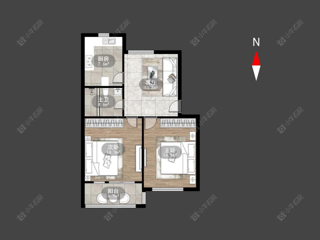常州兰翔二村在售二手房源户型图_小牛看房