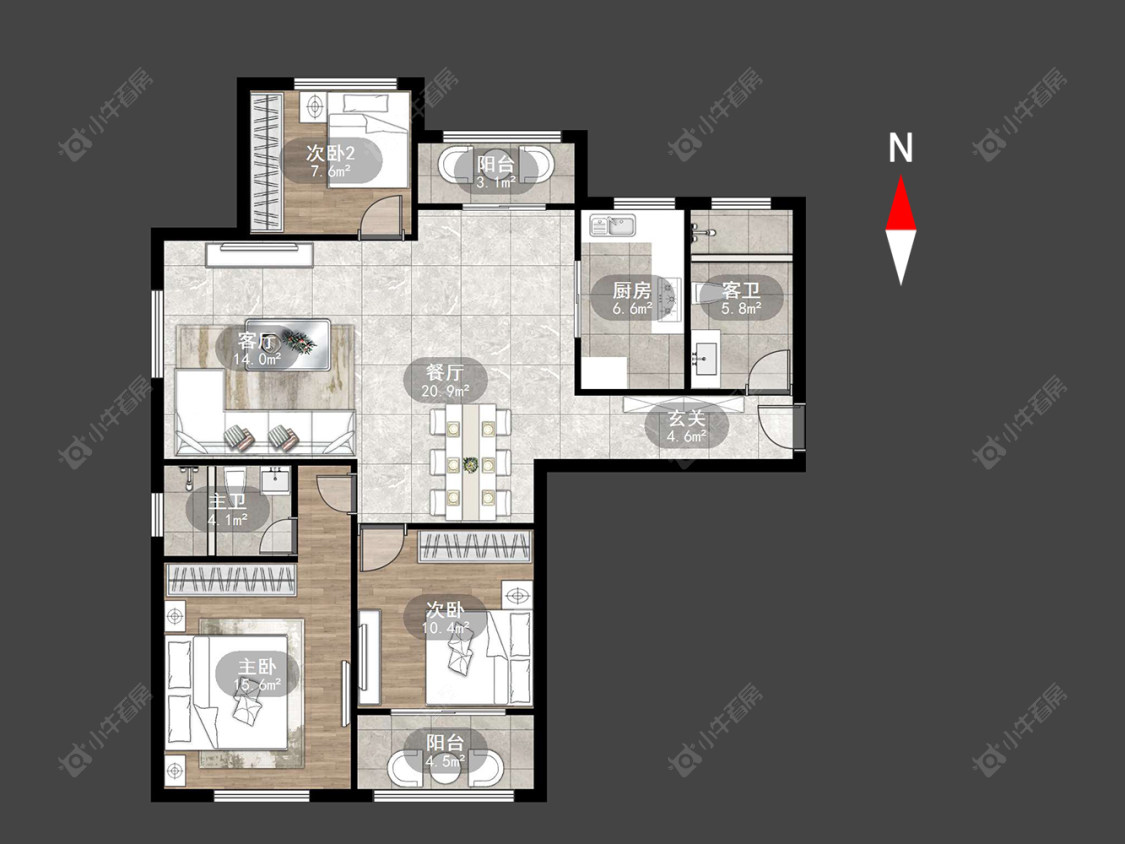 常州天山花园在售二手房源户型图_小牛看房