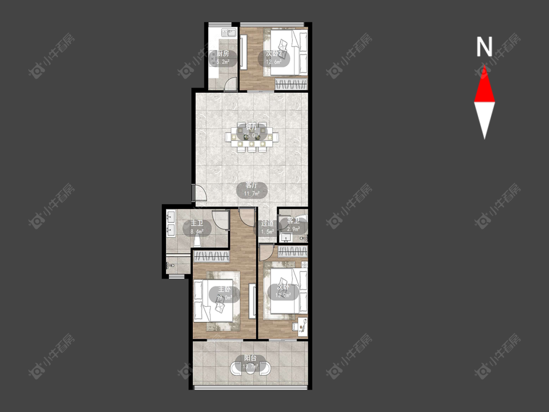 常州道生中心在售二手房源户型图_小牛看房