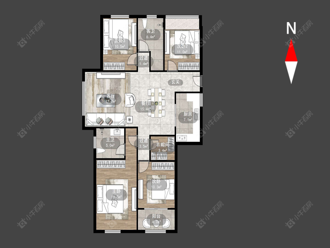 翡翠锦园房源户型图 常州翡翠锦园在售二手房源户型图_小牛看房
