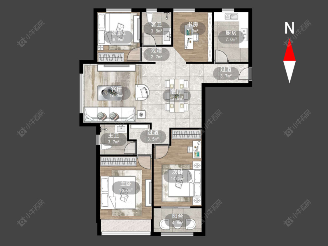 常州锦海星城二期在售二手房源户型图_小牛看房