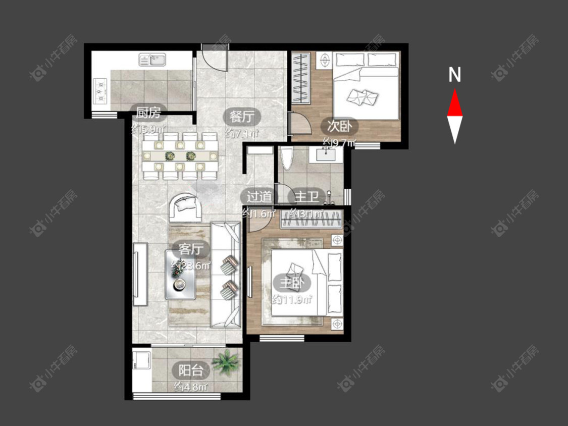 常州银河湾第一城一期在售二手房源户型图_小牛看房