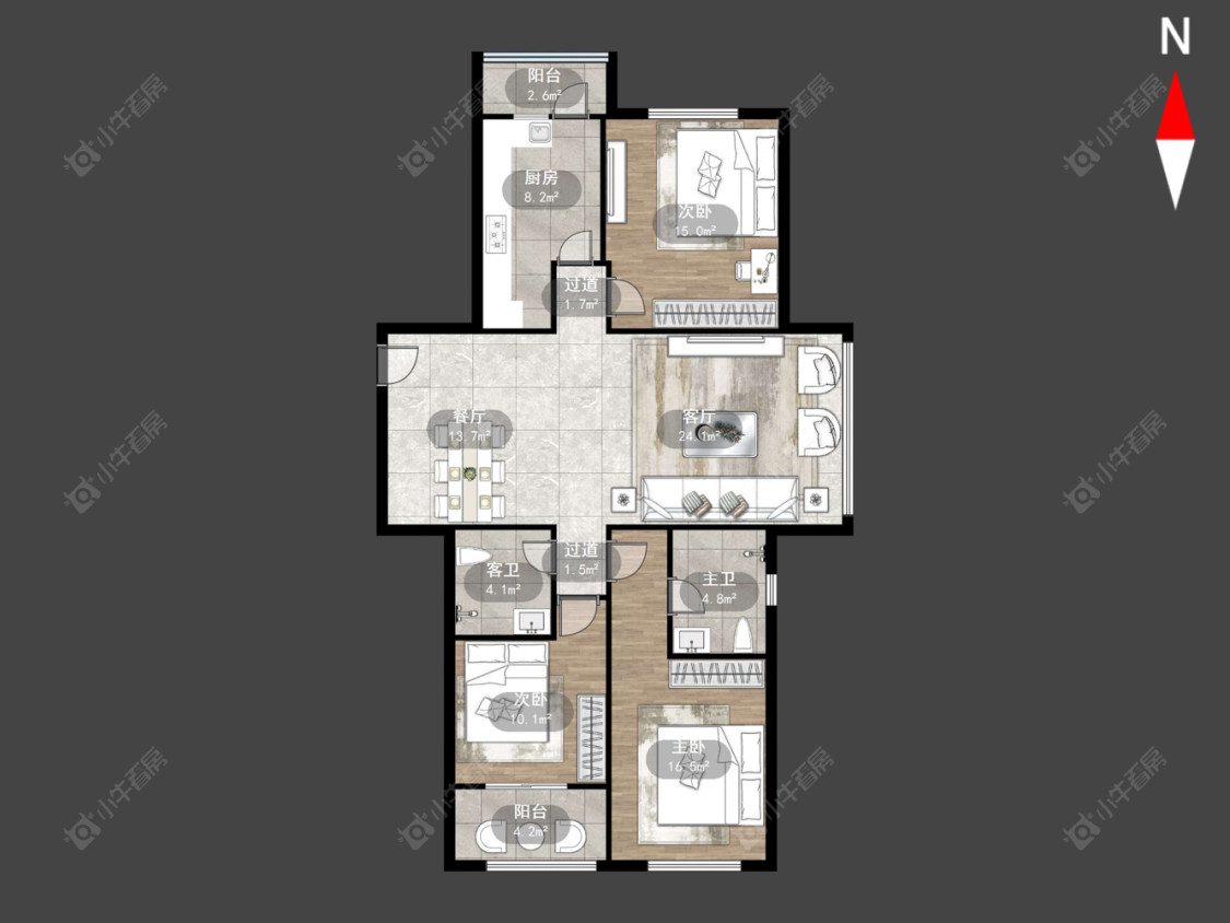 常州京城豪苑南区在售二手房源户型图_小牛看房