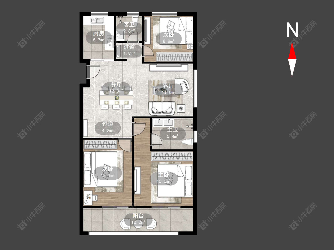 常州弘阳天下锦在售二手房源户型图_小牛看房