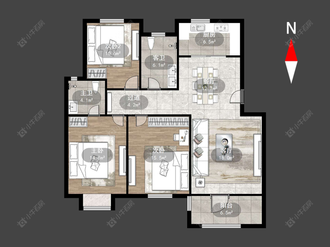 常州同仁苑在售二手房源户型图_小牛看房