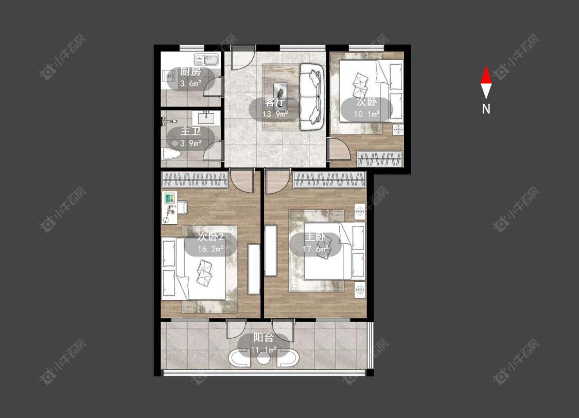 工人新村北房源户型图 常州工人新村北在售二手房源户型图_小牛看房