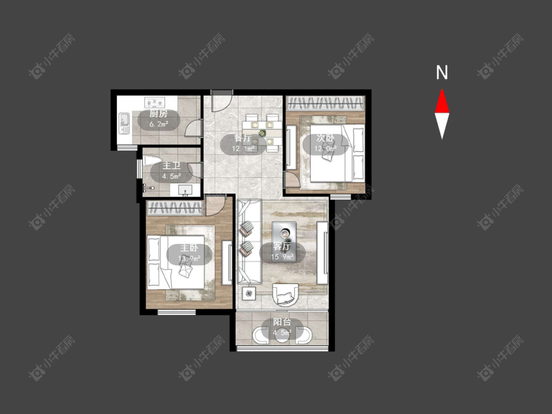 常州玲珑花园在售二手房源户型图_小牛看房