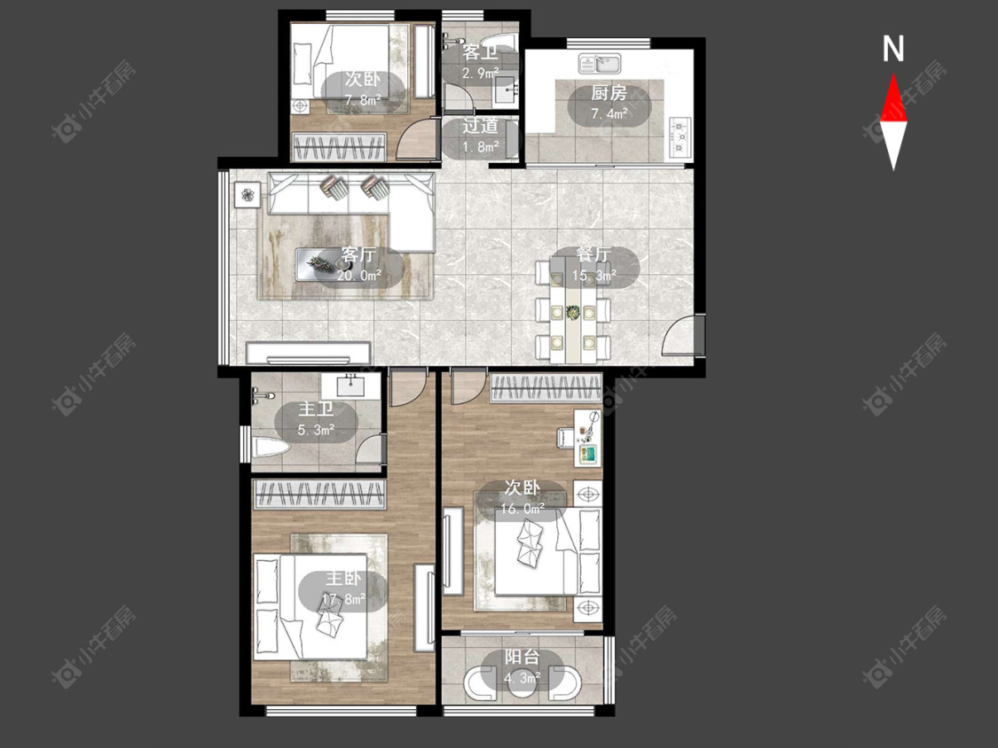 常州广嘉东郡在售二手房源户型图_小牛看房