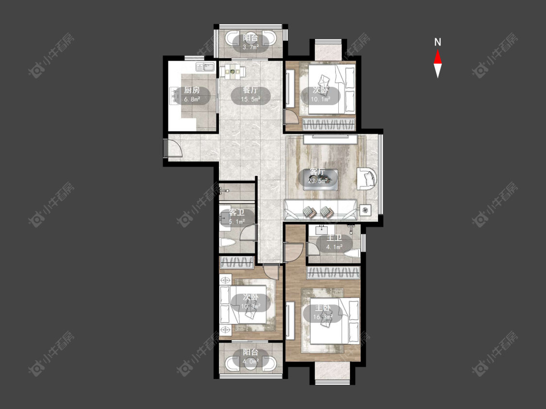 常州碧水华庭在售二手房源户型图_小牛看房