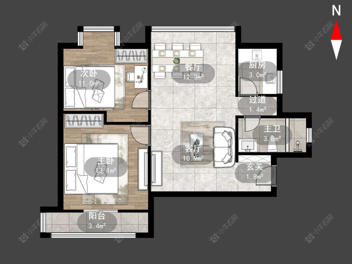 常州名骏家园在售二手房源户型图_小牛看房