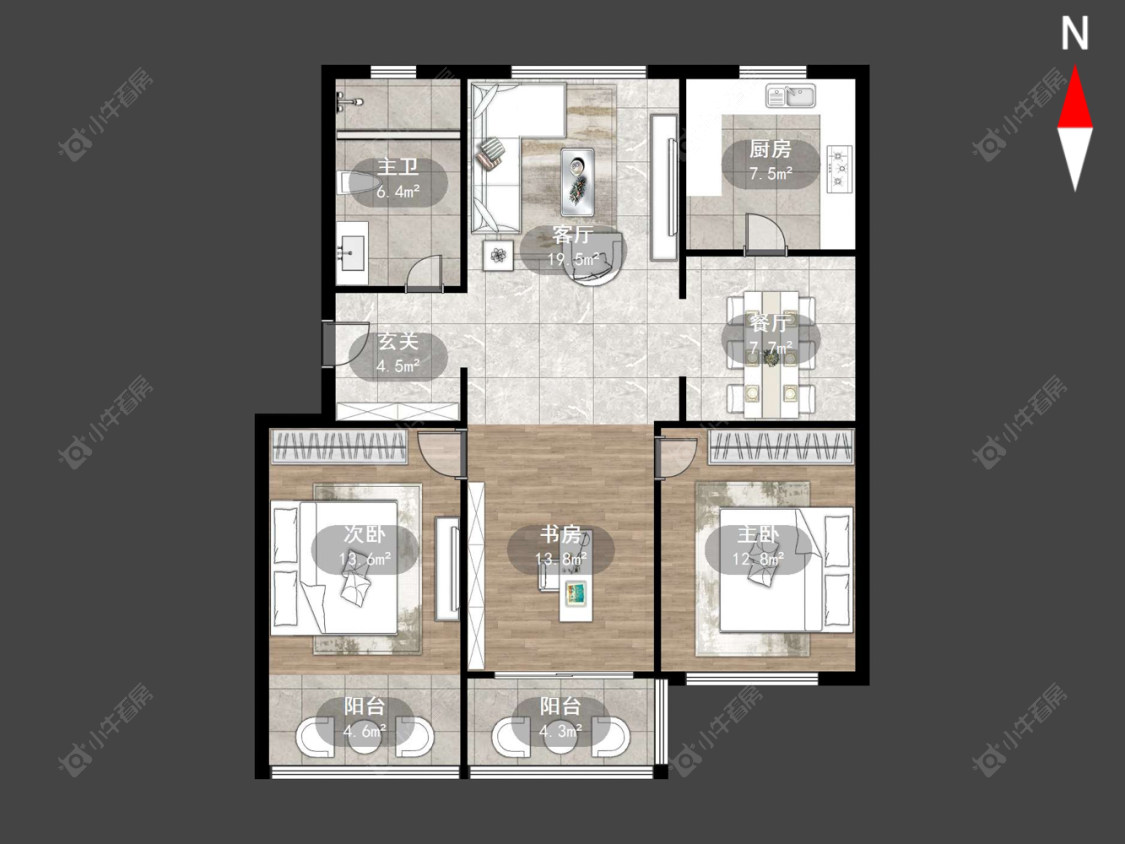 安阳花苑北区房源户型图 常州安阳花苑北区在售二手房源户型图_小牛看房
