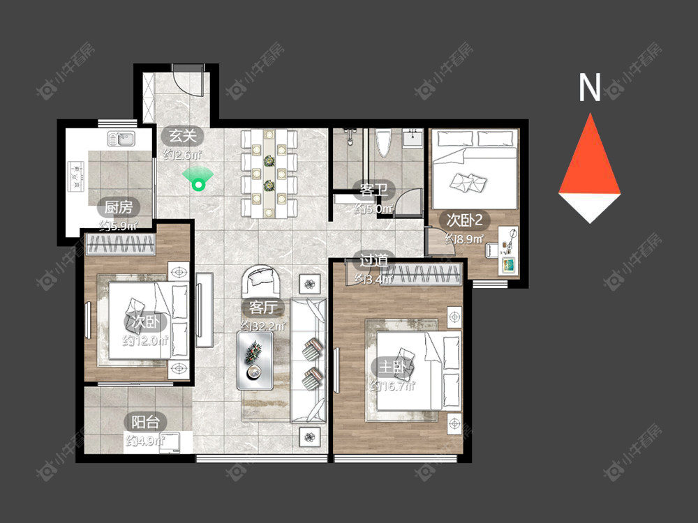 常州玉兰广场二期在售二手房源户型图_小牛看房