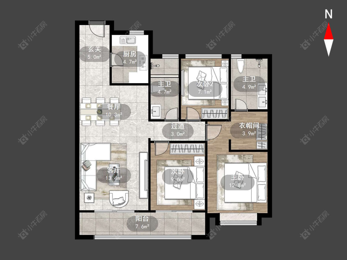 常州龙城金茂府东区在售二手房源户型图_小牛看房