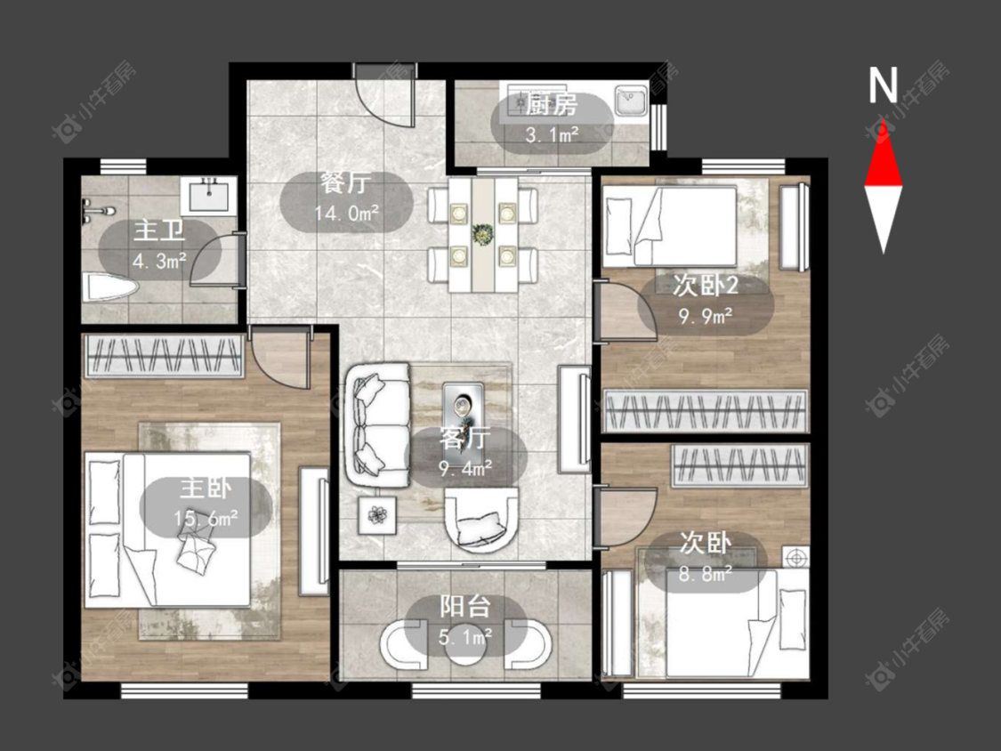 常州香溢紫郡四期在售二手房源户型图_小牛看房