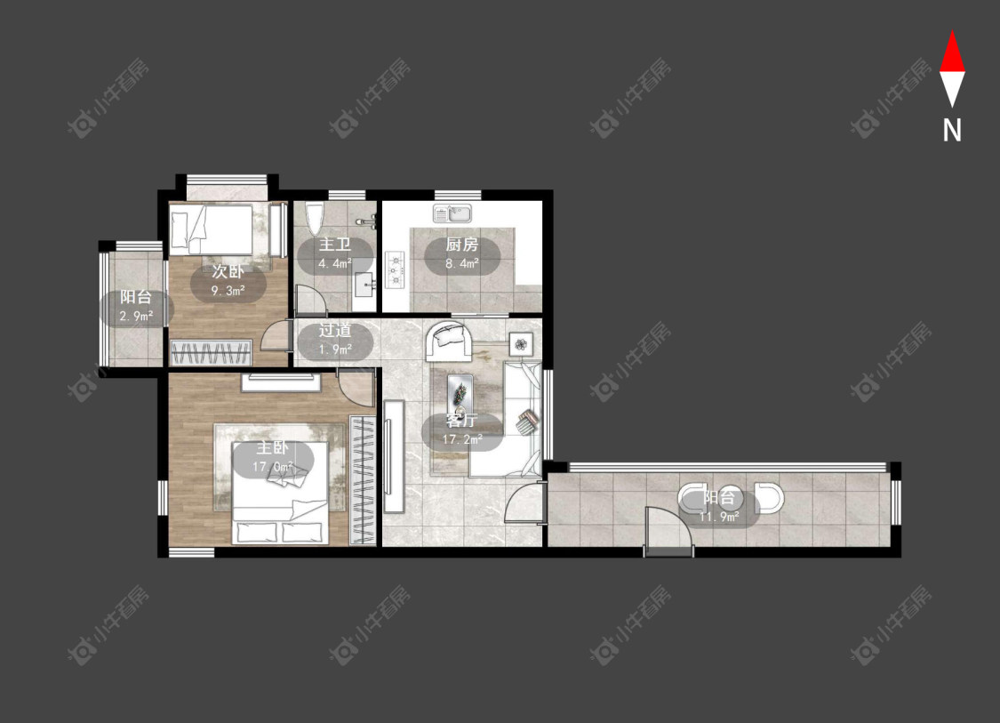 常州怡康机电广场在售二手房源户型图_小牛看房
