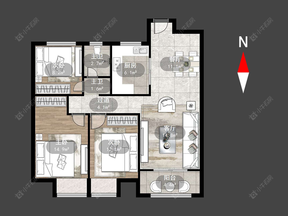 万科城房源户型图 常州万科城在售二手房源户型图_小牛看房