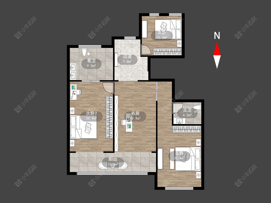 常州桃溪院子在售二手房源户型图_小牛看房