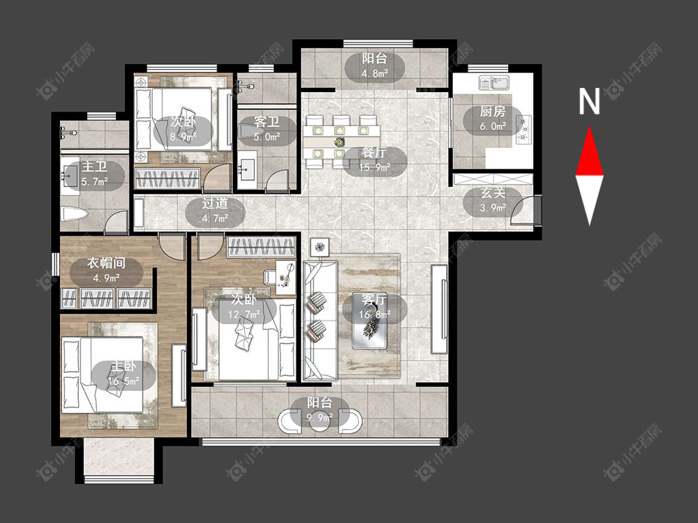 星河丹堤一区房源户型图 常州星河丹堤一区在售二手房源户型图_小牛看房