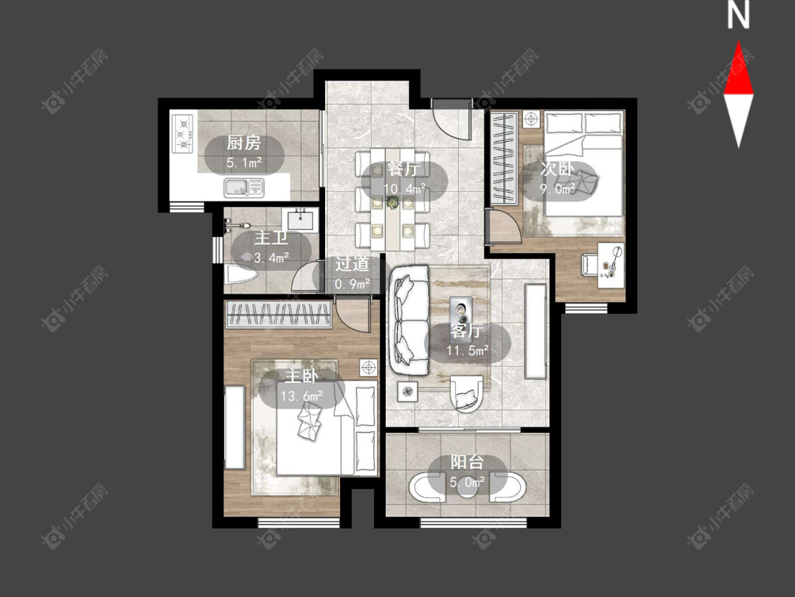 常州公园壹号四期在售二手房源户型图_小牛看房
