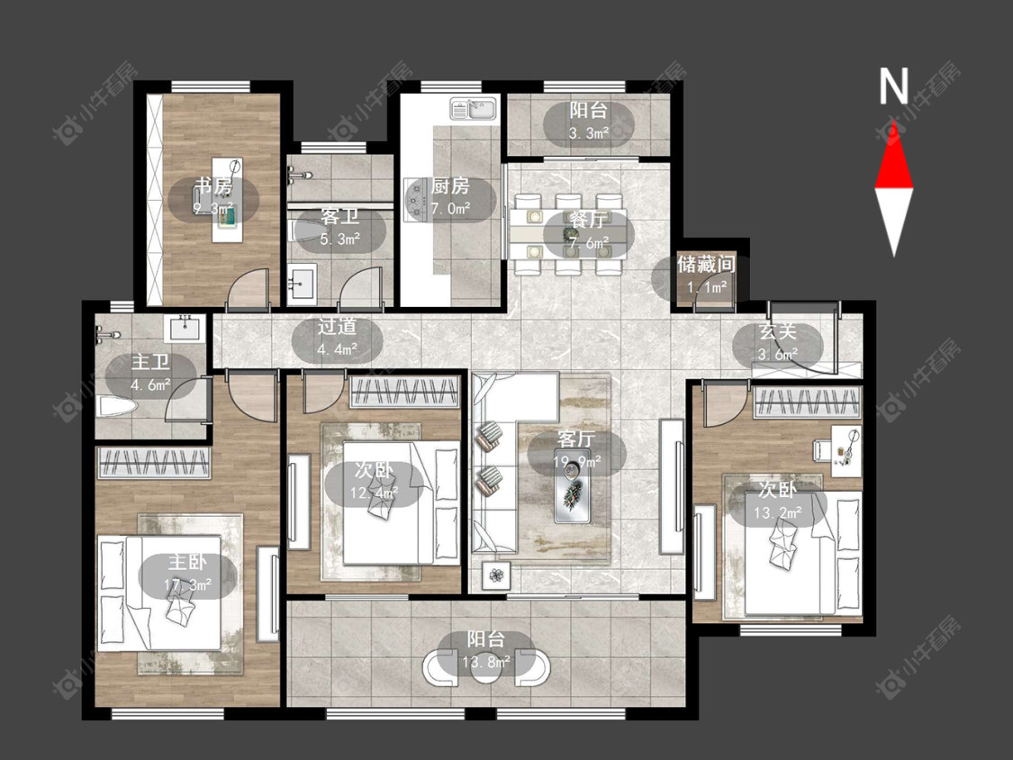 新城香悦半岛南区房源户型图 常州新城香悦半岛南区在售二手房源户型图_小牛看房