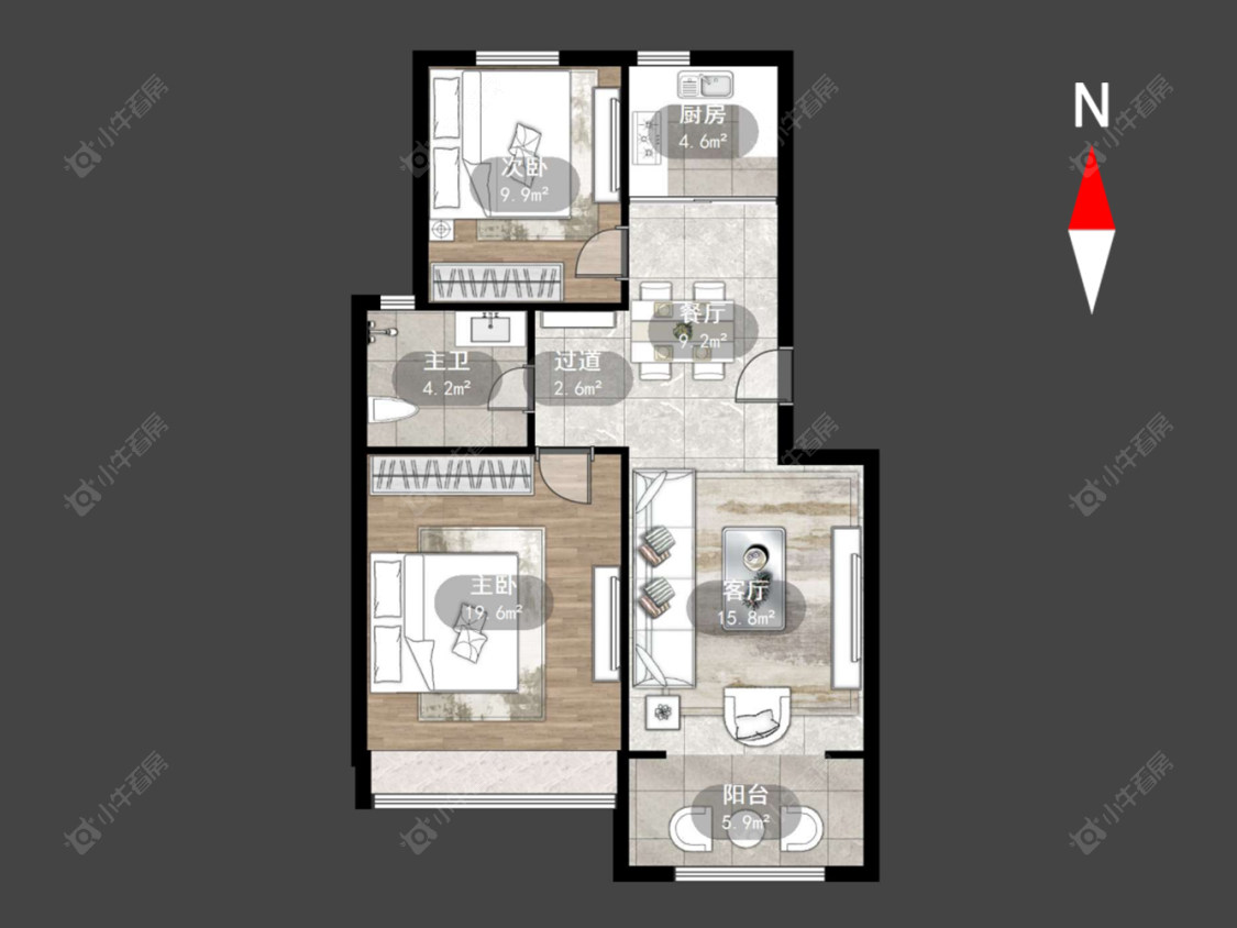 同仁苑房源户型图 常州同仁苑在售二手房源户型图_小牛看房