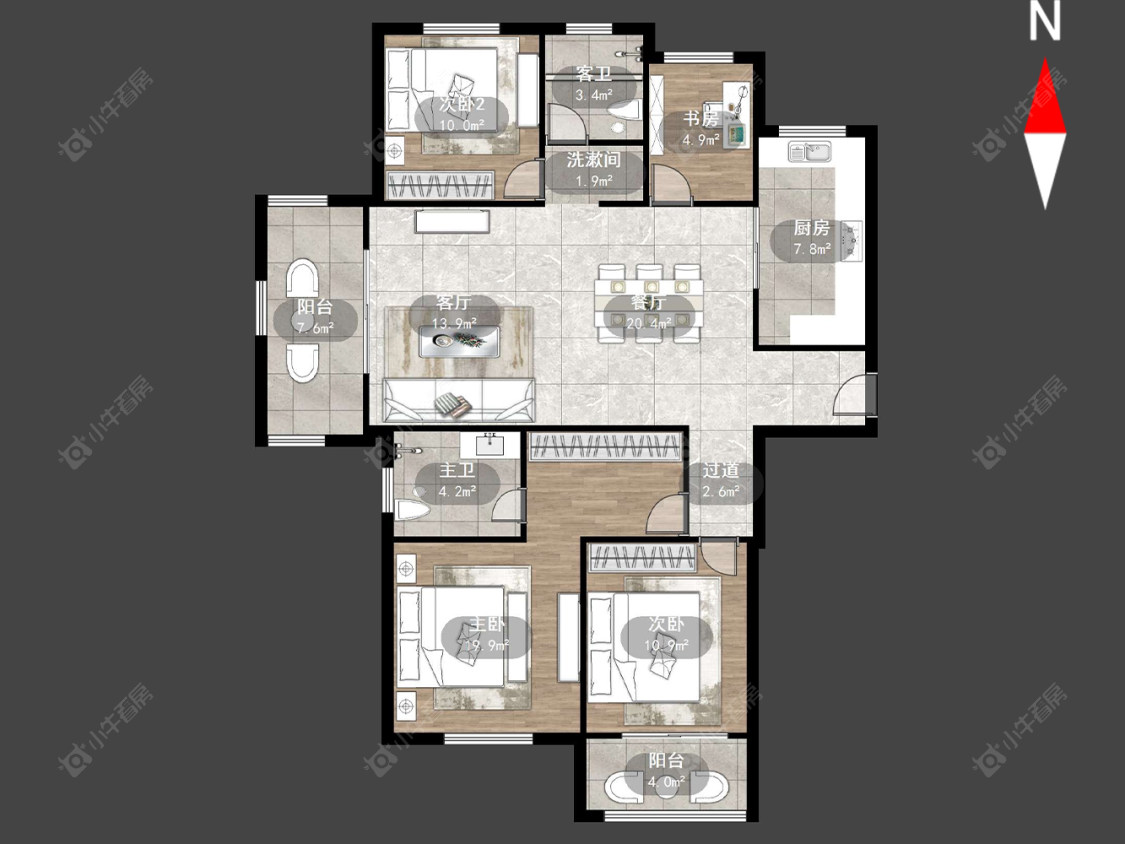 金域东郡房源户型图 常州金域东郡在售二手房源户型图_小牛看房